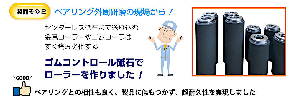 コントロール砥石でローラーを作りました。